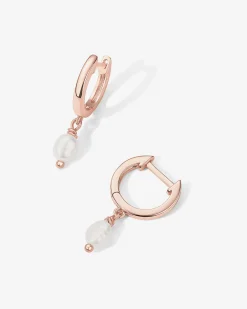 PAVOI Dangle & Threader|Huggies-Drop Pearl Huggies