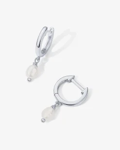 PAVOI Dangle & Threader|Huggies-Drop Pearl Huggies