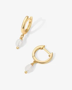 PAVOI Dangle & Threader|Huggies-Drop Pearl Huggies