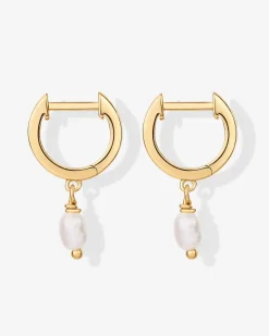 PAVOI Dangle & Threader|Huggies-Drop Pearl Huggies
