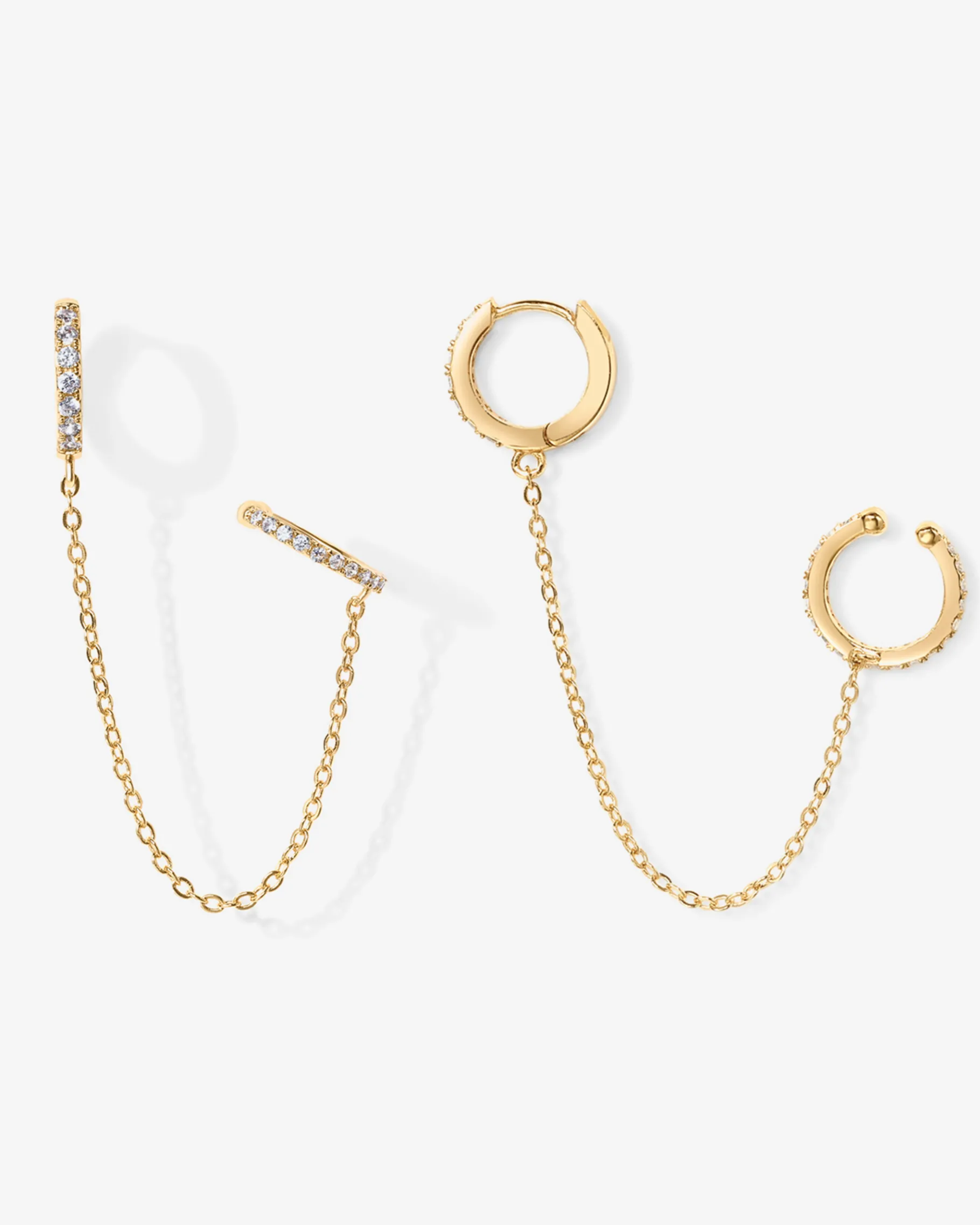 PAVOI Chain Earrings|Dangle & Threader-Ear Cuff Dangle Chain Earrings