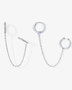 PAVOI Chain Earrings|Dangle & Threader-Ear Cuff Dangle Chain Earrings