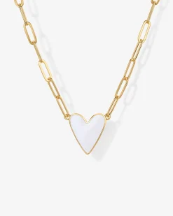PAVOI Pendants-Enamel Heart Pendant Necklace