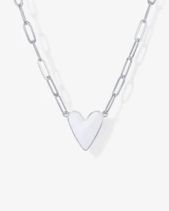 PAVOI Pendants-Enamel Heart Pendant Necklace