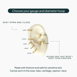 PAVOI Huggies-Essential Titanium Clicker Piercings