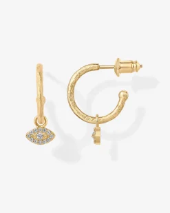 PAVOI Dangle & Threader|Hoops-Evil Eye Hoops