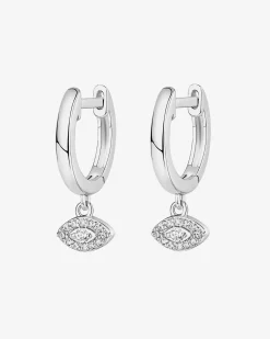 PAVOI Dangle & Threader|Huggies-Evil Eye Huggies