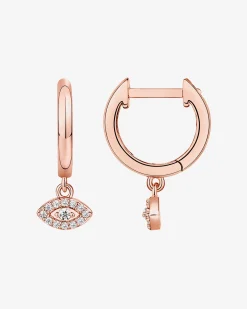 PAVOI Dangle & Threader|Huggies-Evil Eye Huggies
