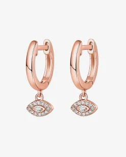 PAVOI Dangle & Threader|Huggies-Evil Eye Huggies