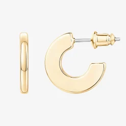 PAVOI Hoops-Flat Gold Hoops