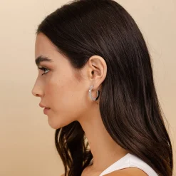PAVOI Hoops-Flat Gold Hoops