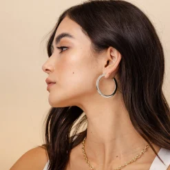 PAVOI Hoops-Flat Gold Hoops