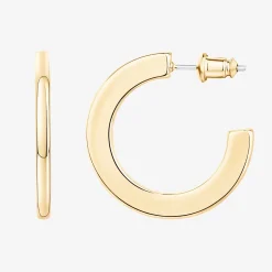 PAVOI Hoops-Flat Gold Hoops