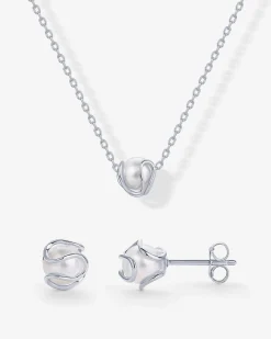 PAVOI Pearls-Freshwater Pearl Necklace and Stud Set