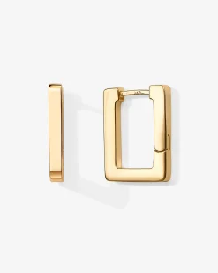PAVOI Huggies|Hoops-Geometric Rectangle Hoop