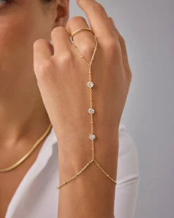 PAVOI Hand Chains-Glitter Wave Hand Chain