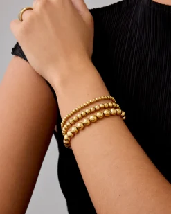 PAVOI Beaded-Gold Beaded Bracelet Trio
