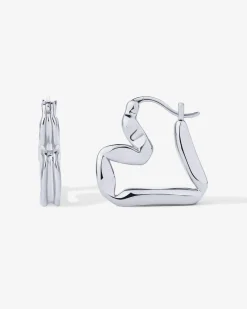 PAVOI Statement|Hoops-Graphic Heart Hoop Earrings