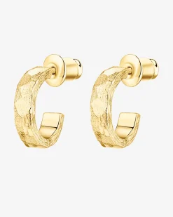 PAVOI Hoops-Hammered Thick Hoop
