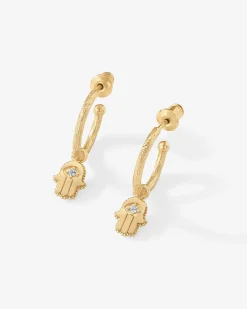 PAVOI Dangle & Threader|Hoops-Hamsa Hoops