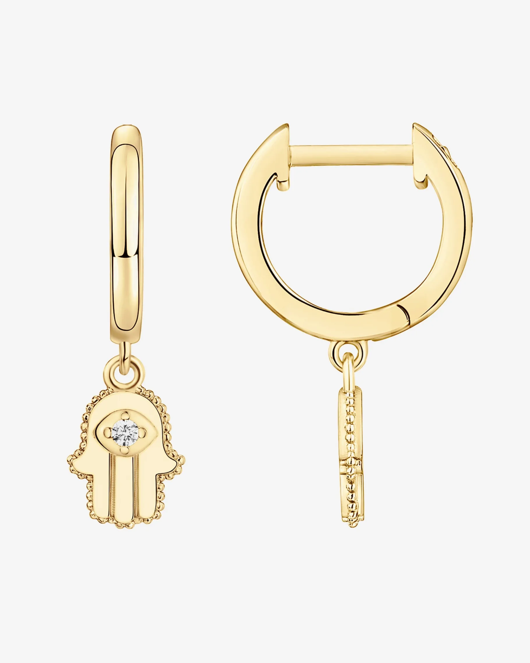 PAVOI Dangle & Threader|Huggies-Hamsa Huggies