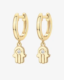 PAVOI Dangle & Threader|Huggies-Hamsa Huggies