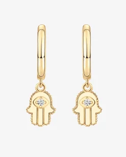 PAVOI Dangle & Threader|Huggies-Hamsa Huggies