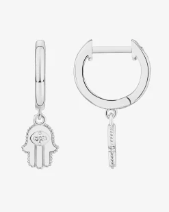 PAVOI Dangle & Threader|Huggies-Hamsa Huggies