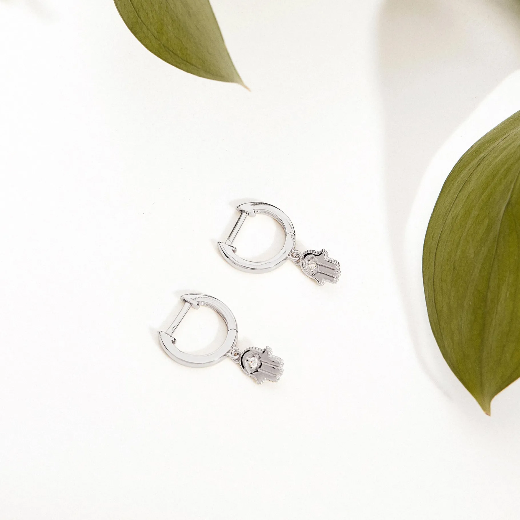 PAVOI Dangle & Threader|Huggies-Hamsa Huggies