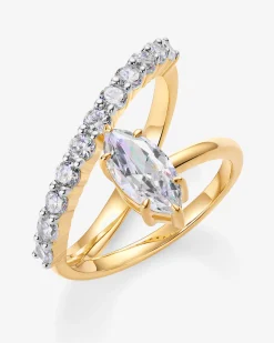PAVOI Engagement-Hathor Crossover Open Ring