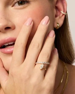 PAVOI Engagement-Hathor Crossover Open Ring