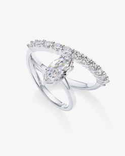 PAVOI Engagement-Hathor Crossover Open Ring