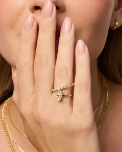 PAVOI Engagement-Hathor Crossover Open Ring