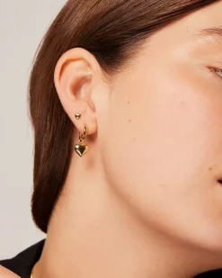 PAVOI Huggies-Heart Charm Earrings