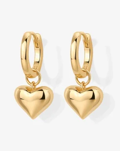 PAVOI Huggies-Heart Charm Earrings