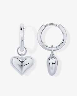 PAVOI Huggies-Heart Charm Earrings