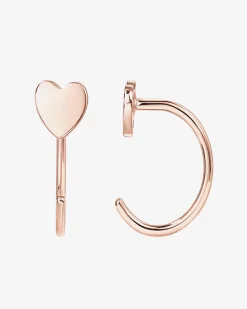 PAVOI Huggies-Heart Half Hoop Huggie