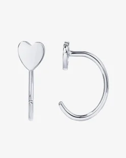 PAVOI Huggies-Heart Half Hoop Huggie