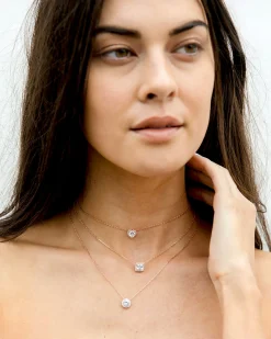 PAVOI Pendants-Heart Halo Necklace