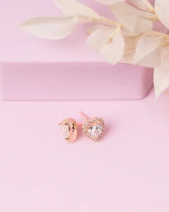 PAVOI Studs-Heart Halo Studs