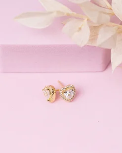 PAVOI Studs-Heart Halo Studs