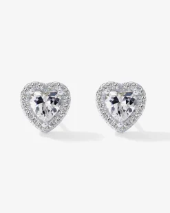 PAVOI Studs-Heart Halo Studs