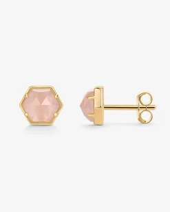 PAVOI Studs-Hexagon Gemstone Stud Earrings