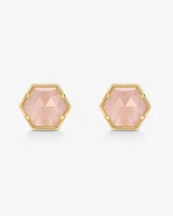 PAVOI Studs-Hexagon Gemstone Stud Earrings