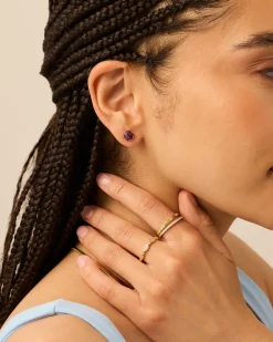 PAVOI Studs-Hexagon Gemstone Stud Earrings