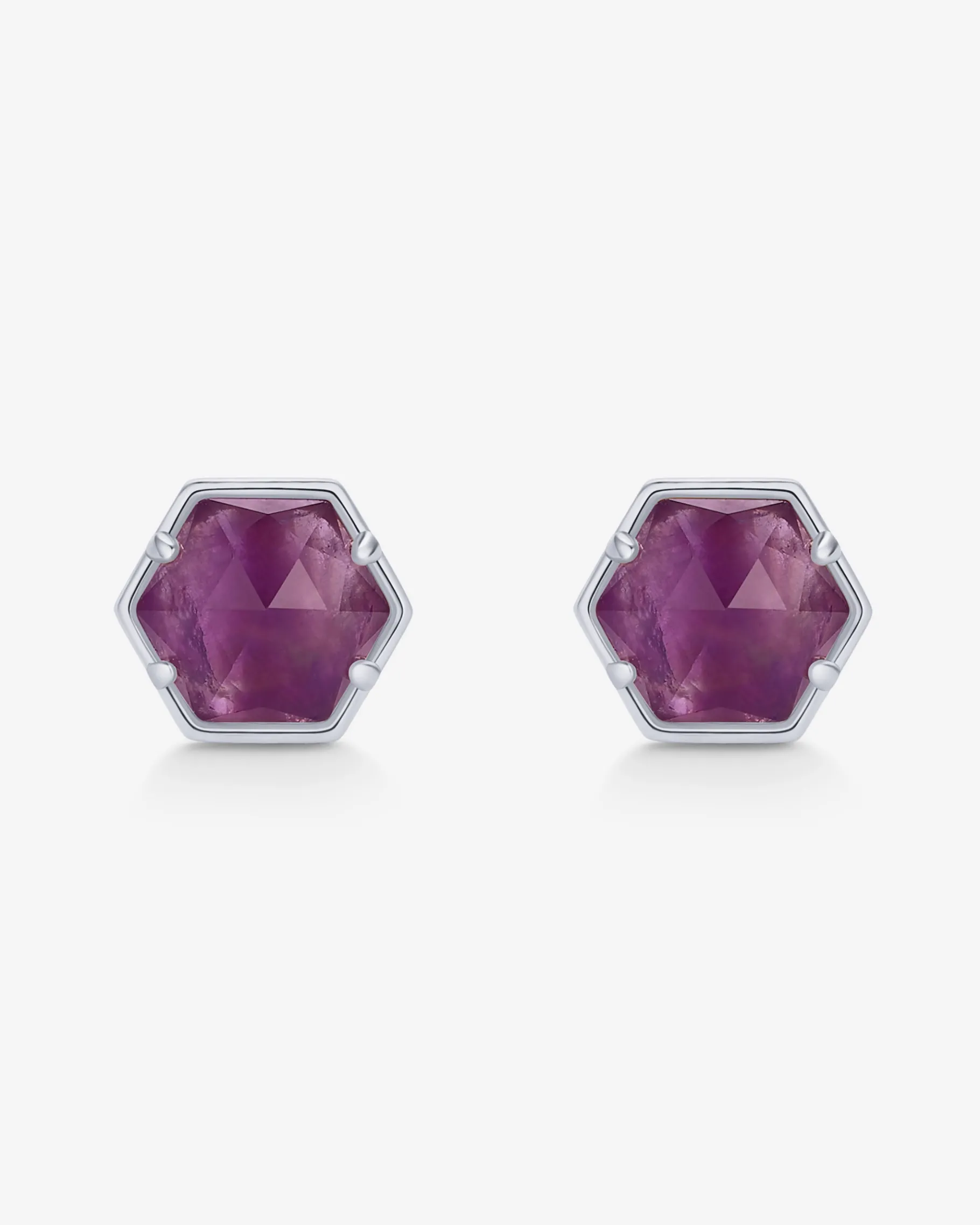 PAVOI Studs-Hexagon Gemstone Stud Earrings