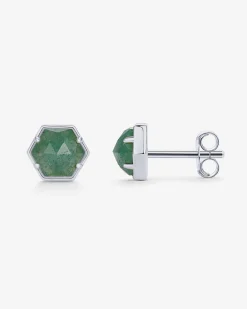 PAVOI Studs-Hexagon Gemstone Stud Earrings