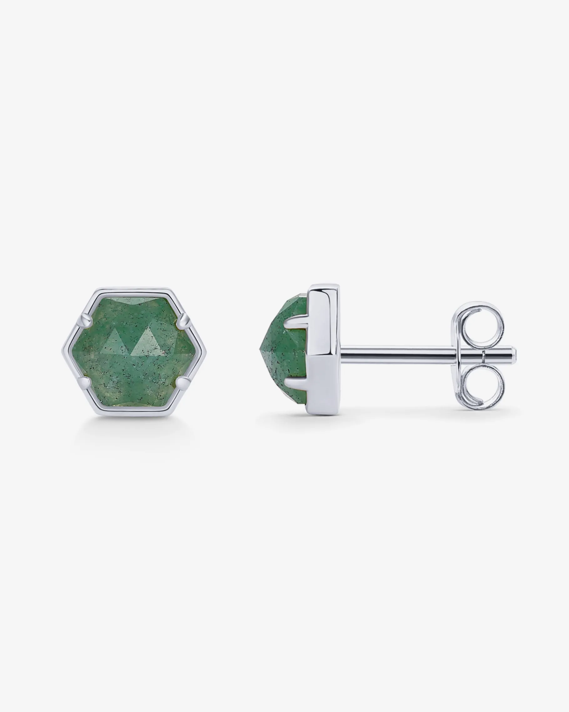 PAVOI Studs-Hexagon Gemstone Stud Earrings