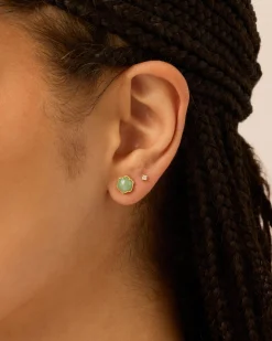 PAVOI Studs-Hexagon Gemstone Stud Earrings