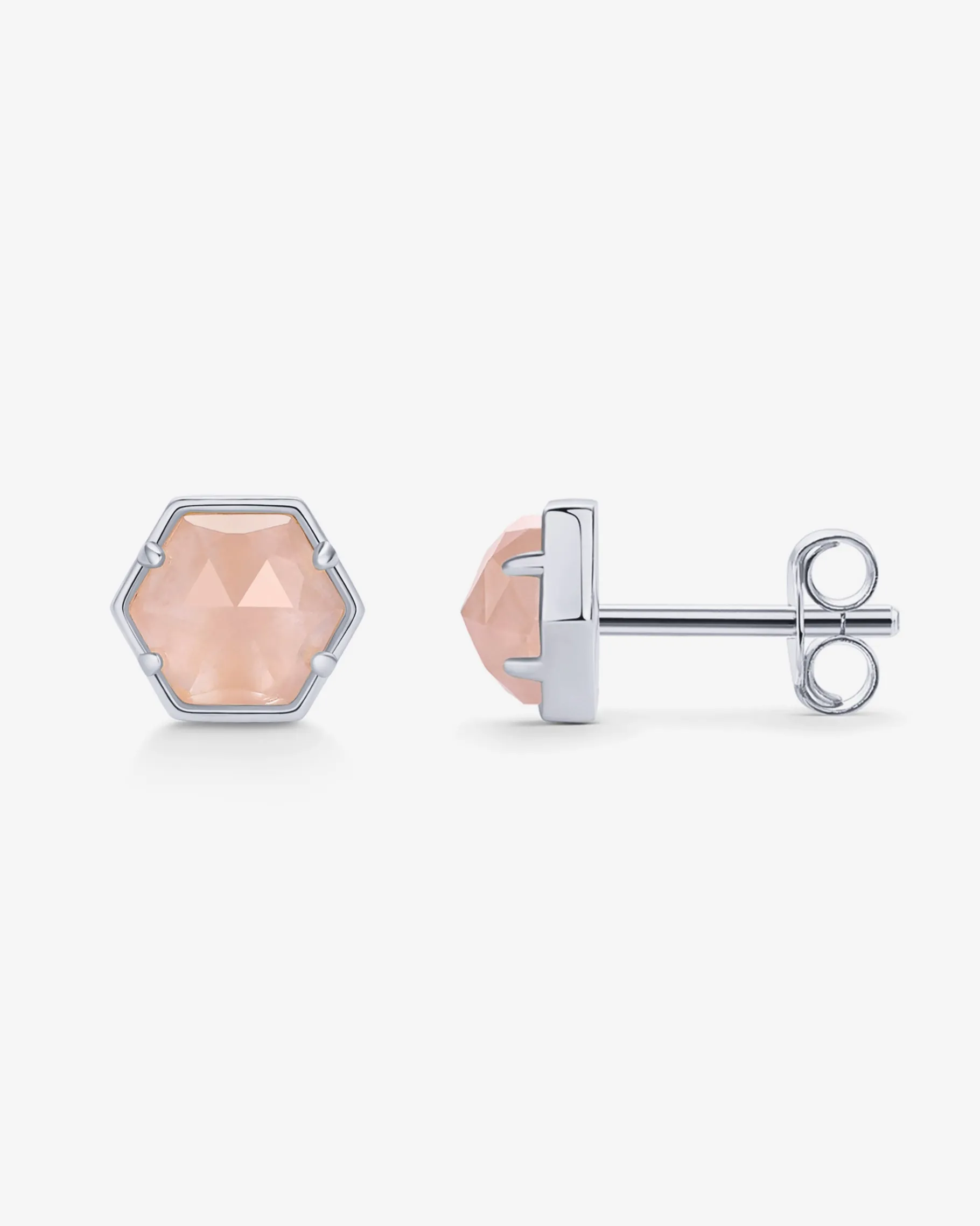 PAVOI Studs-Hexagon Gemstone Stud Earrings